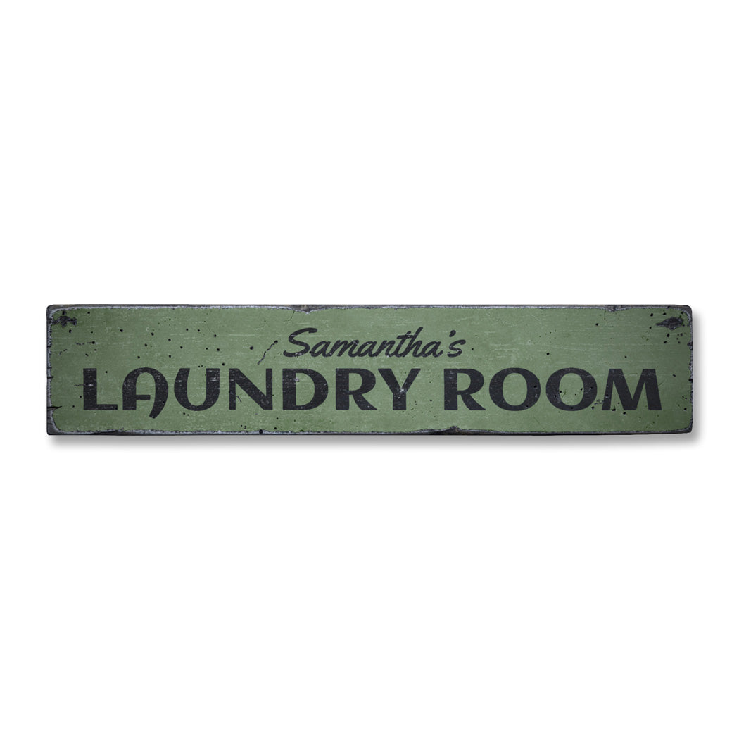 Laundry Room Name Rustic Wood Sign