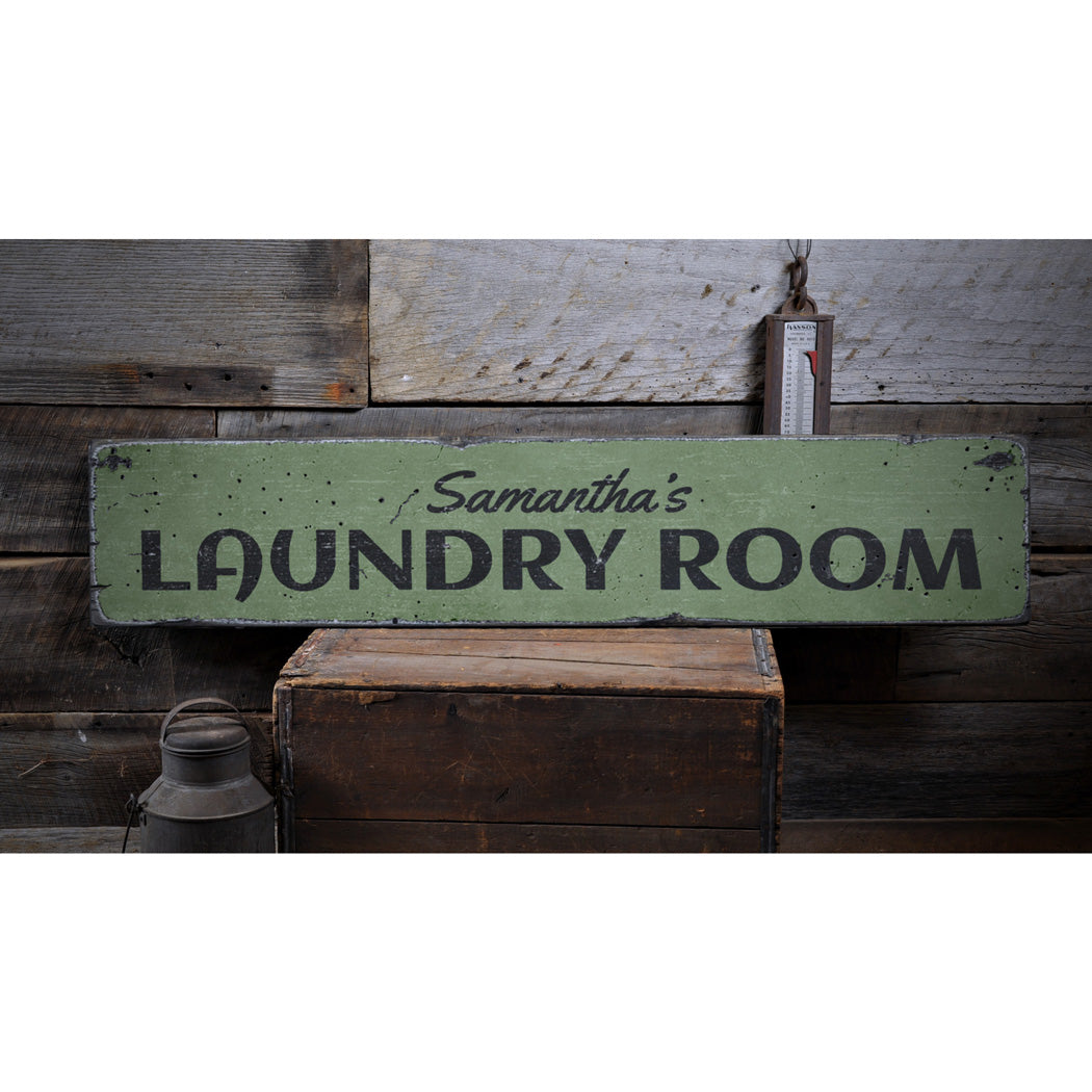 Laundry Room Name Rustic Wood Sign