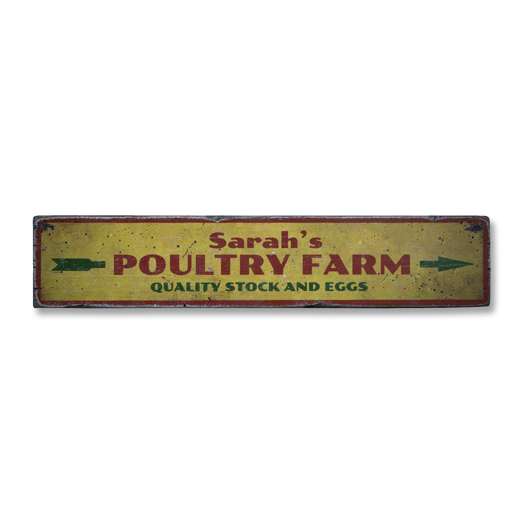 Poultry Farm Rustic Wood Sign