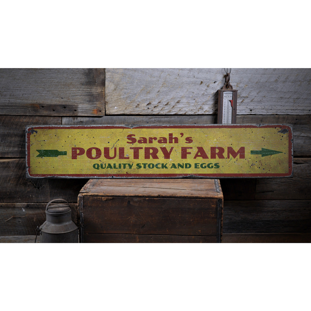 Poultry Farm Rustic Wood Sign