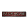 Farmhouse Established Date Rustic Wood Sign