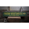 Fresh Vegetables Rustic Wood Sign