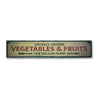 Locally Grown Vegetables & Fruits Rustic Wood Sign