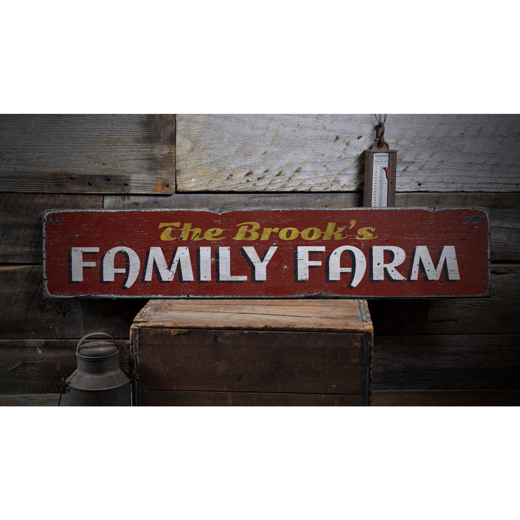 Family Farm Rustic Wood Sign