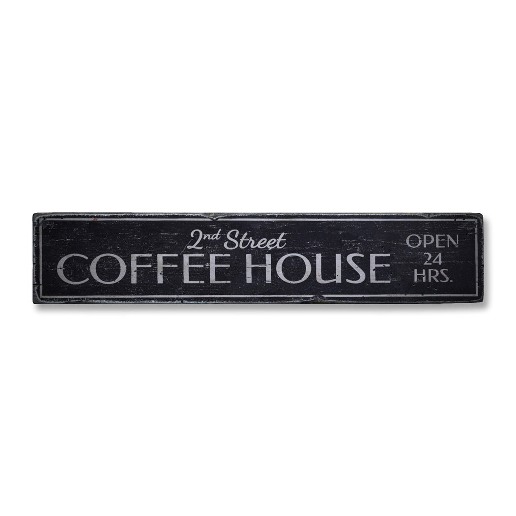 Coffee House Rustic Wood Sign