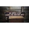 An Apple A Day Keeps The Doctor Away Rustic Wood Sign