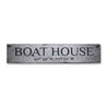 Boat House Latitude Longitude Rustic Wood Sign