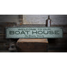 Welcome to Our Boat House Rustic Wood Sign