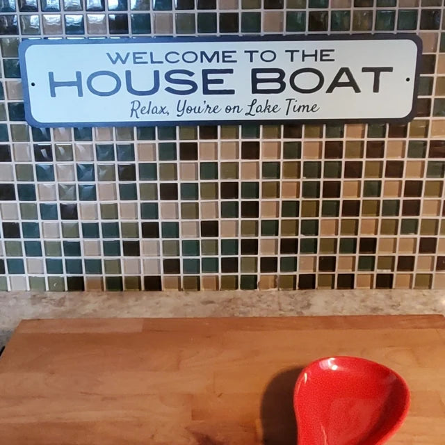Welcome to Our Boat House Sign