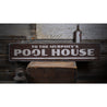 Pool House Rustic Wood Sign