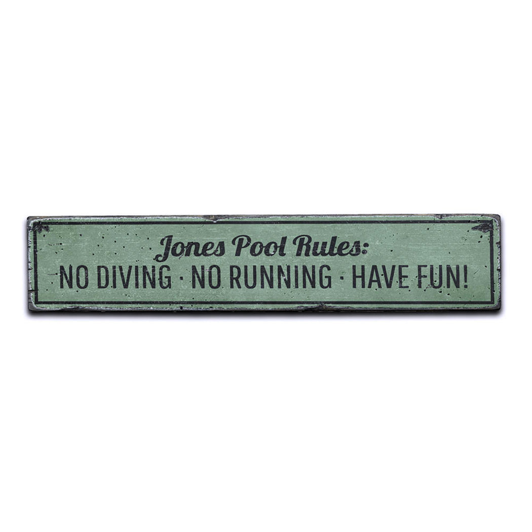 Pool Rules Rustic Wood Sign – Lizton Sign Shop