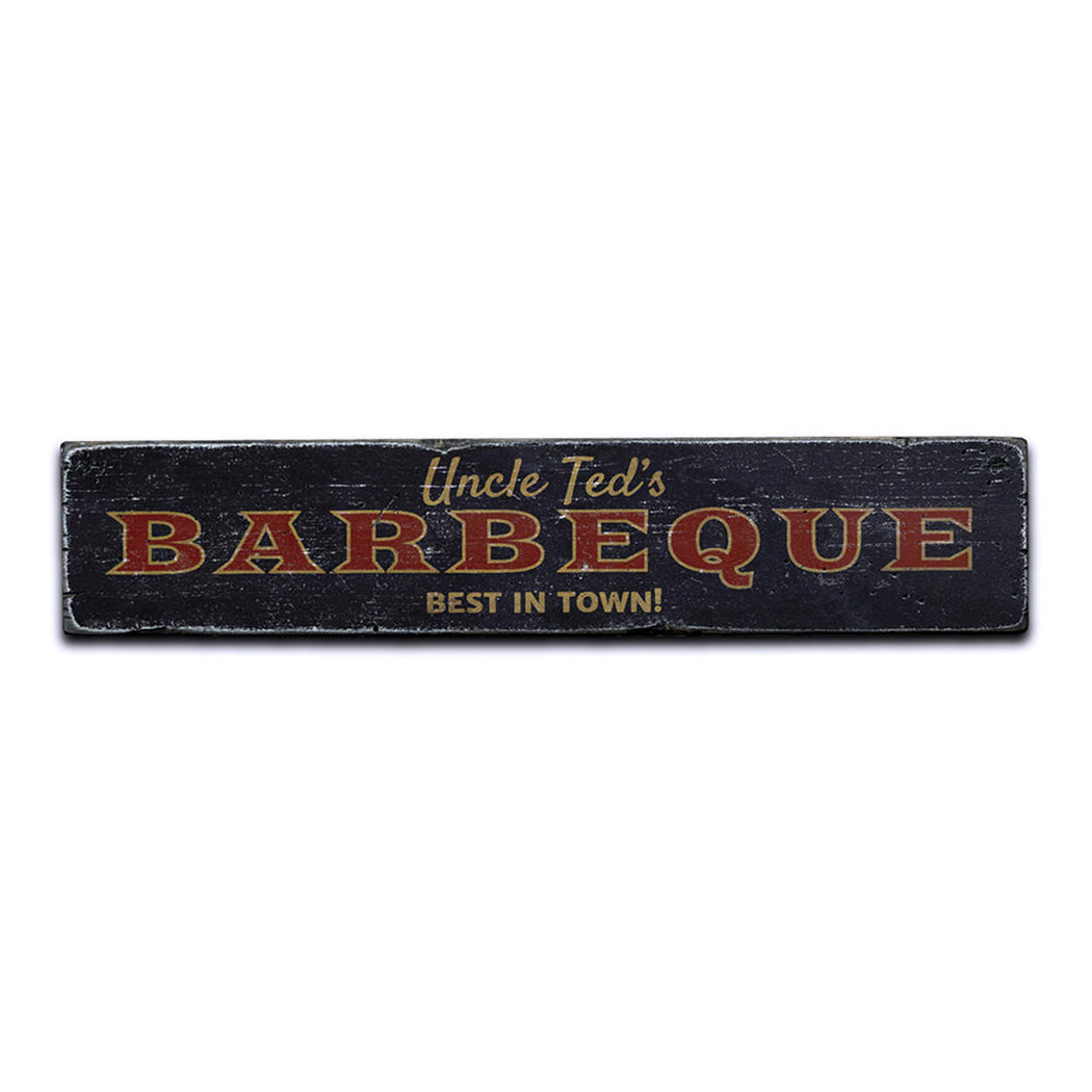 Barbecue Best in Town Rustic Wood Sign