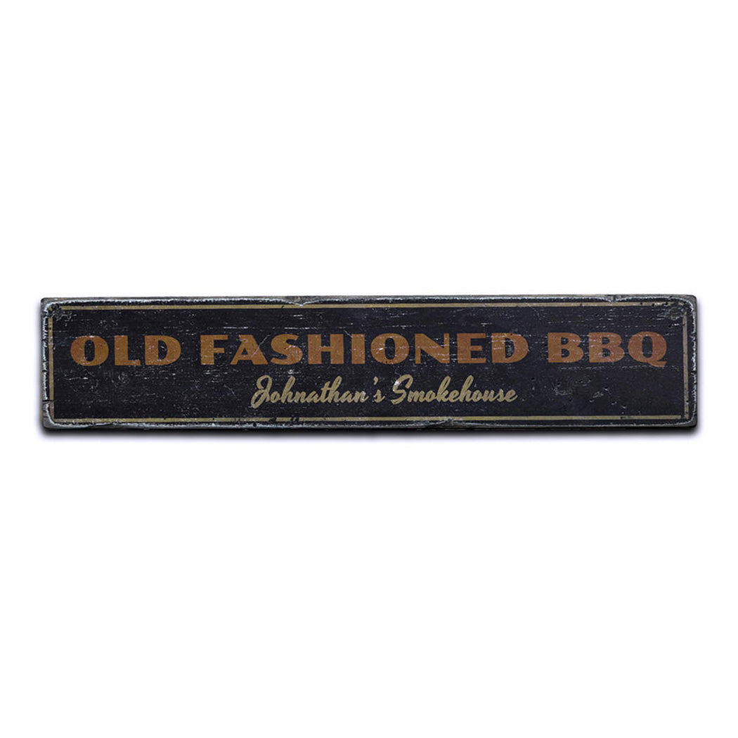 Old Fashioned BBQ Rustic Wood Sign