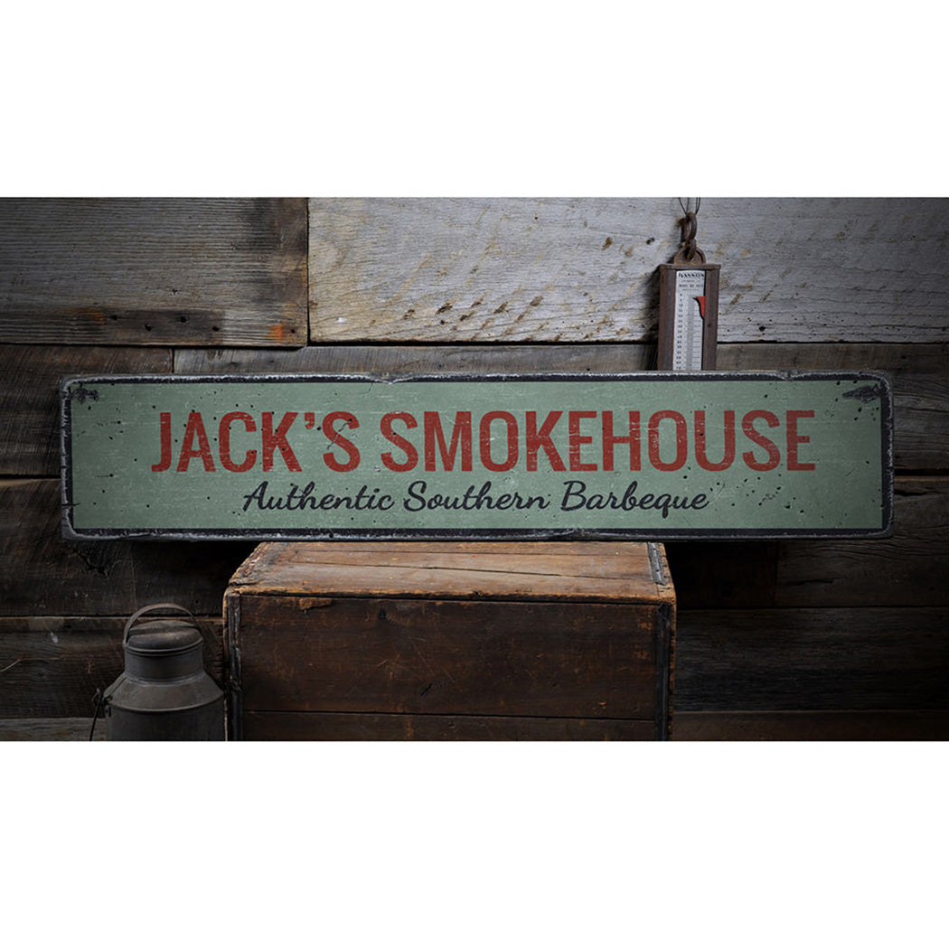 Authentic Southern BBQ Rustic Wood Sign