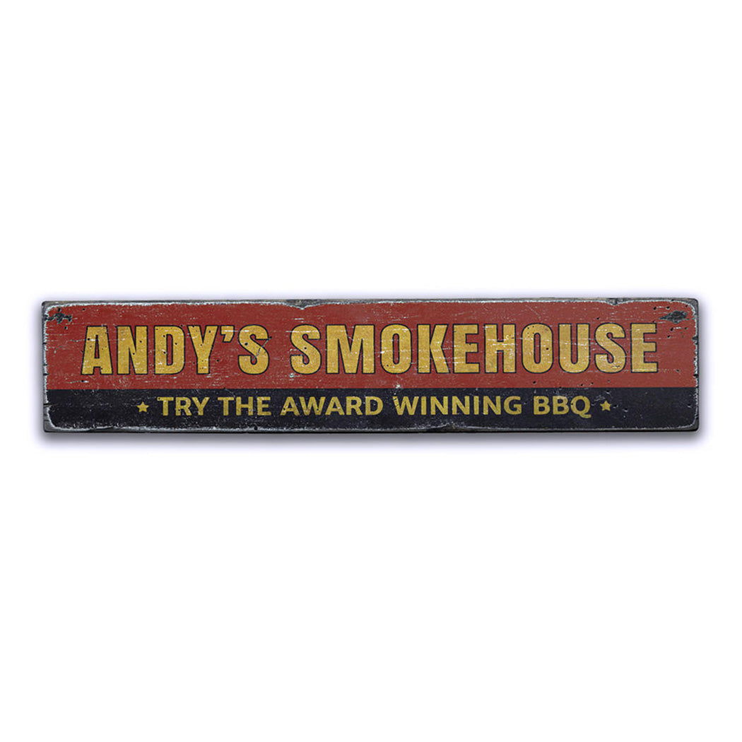 Award Winning BBQ Rustic Wood Sign