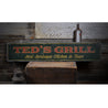 Grill Rustic Wood Sign