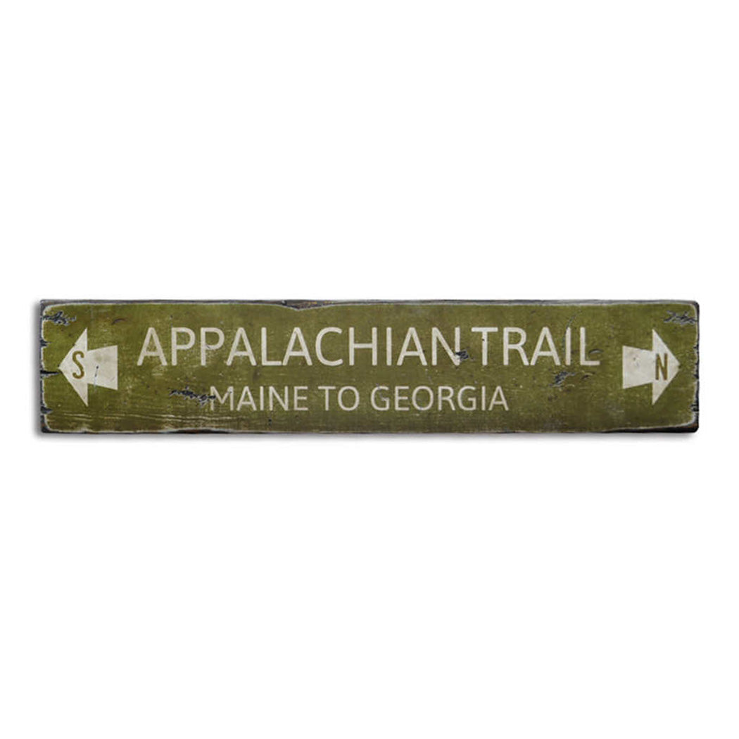 Appalachian Trail Maine to Georgia Rustic Wood Sign