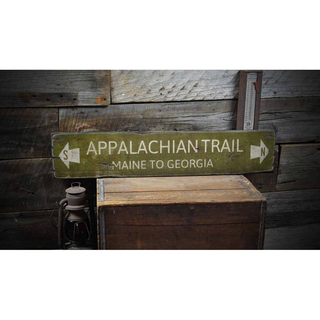 Appalachian Trail Maine to Georgia Rustic Wood Sign