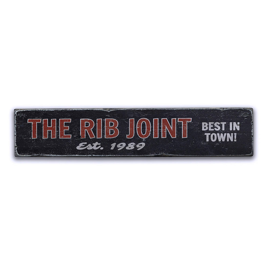 The Rib Joint Rustic Wood Sign