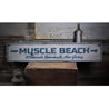 Muscle Beach Rustic Wood Sign