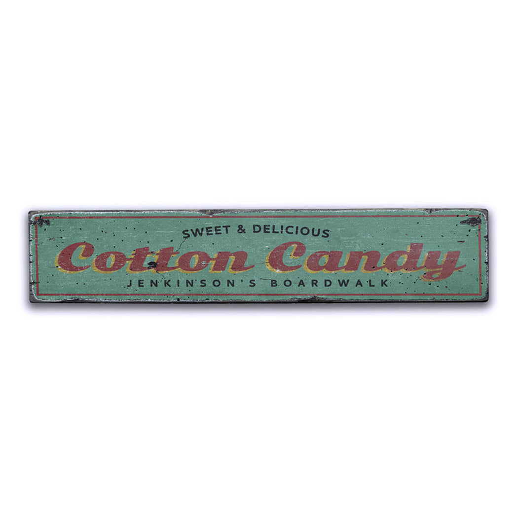 Cotton Candy Boardwalk Rustic Wood Sign