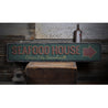 Seafood House Arrow Rustic Wood Sign