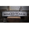 Oceanfront Boardwalk Rustic Wood Sign