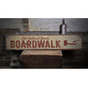 Boardwalk Pointing Hand Rustic Wood Sign