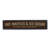 Hot Waffles & Ice Cream Rustic Wood Sign