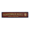 Boardwalk Rides Arrow Rustic Wood Sign