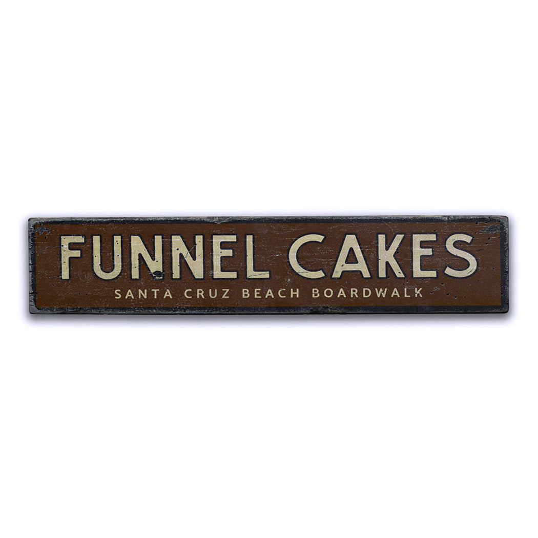 Funnel Cakes Boardwalk Rustic Wood Sign