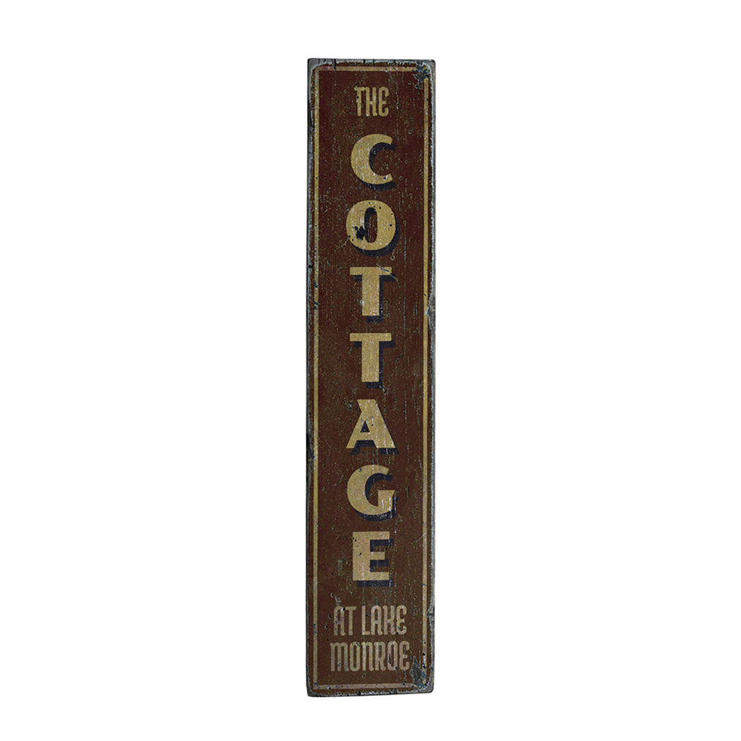 Cottage Vertical Rustic Wood Sign