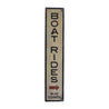 Boat Rides Vertical Rustic Wood Sign