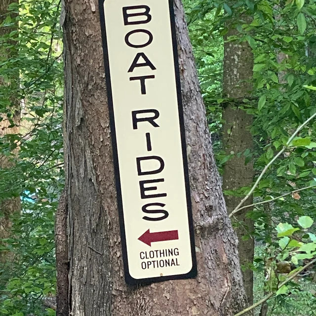Boat Rides Vertical Sign