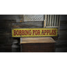 Bobbing For Apples Rustic Wood Sign