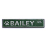 Pet Name Street Rustic Wood Sign