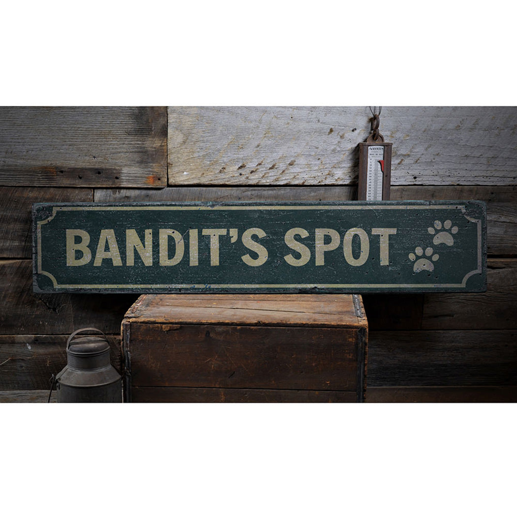 Pets Spot Rustic Wood Sign