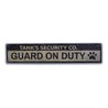 Security Company Pet Rustic Wood Sign