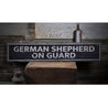 German Shepherd On Guard Rustic Wood Sign