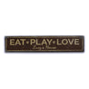 Eat Play Love Pet Rustic Wood Sign