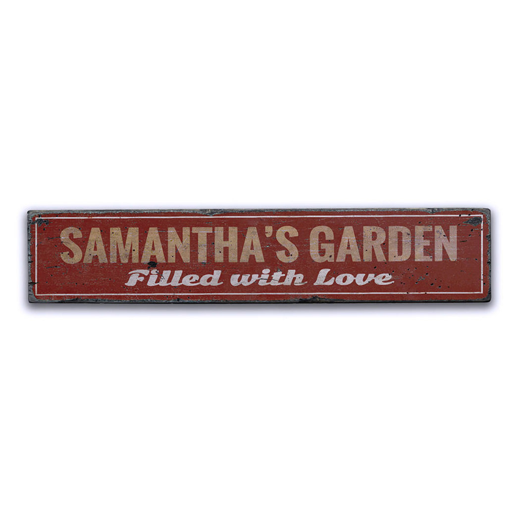 Love Garden Rustic Wood Sign