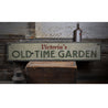 Old Time Garden Rustic Wood Sign