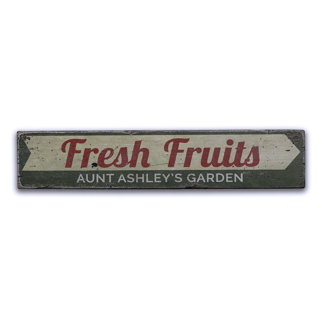 Fresh Fruits Rustic Wood Sign