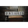 Vintage Antiques Rustic Wood Sign