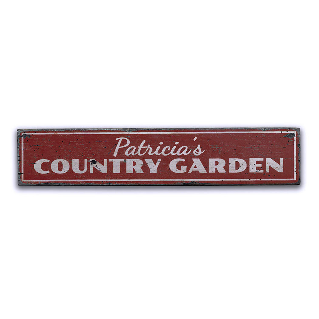 Country Garden Rustic Wood Sign