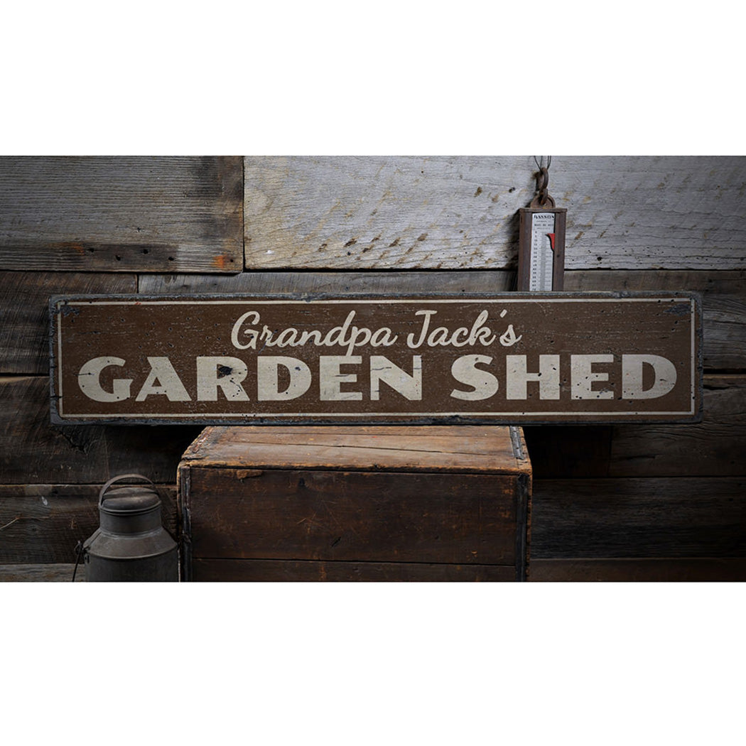 Garden Shed Rustic Wood Sign