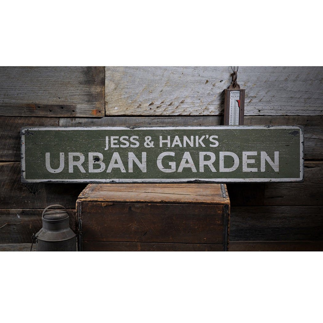 Urban Garden Rustic Wood Sign