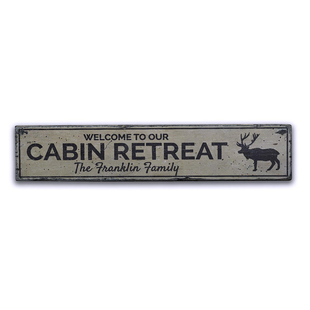 Cabin Retreat Rustic Wood Sign