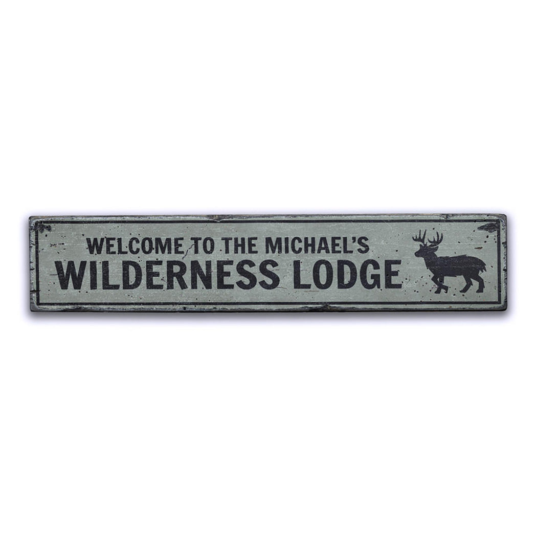 Wilderness Lodge Rustic Wood Sign