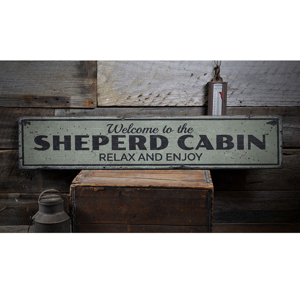 Cabin Relax & Enjoy Rustic Wood Sign